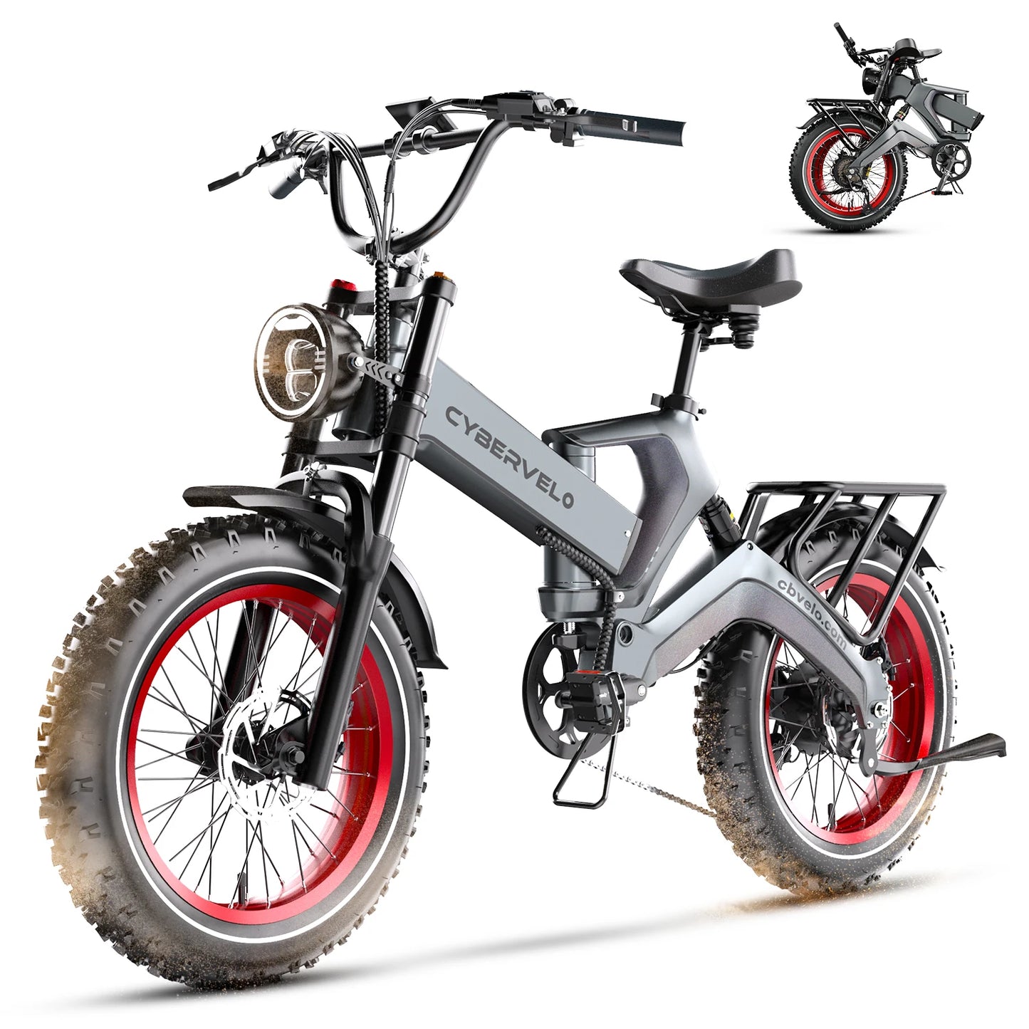 EK6 Peak 2000W Folding E-Bike, Adults, 35MPH 100Miles, 48V 25Ah Removable Battery,20"x4.0 Fat Tire
