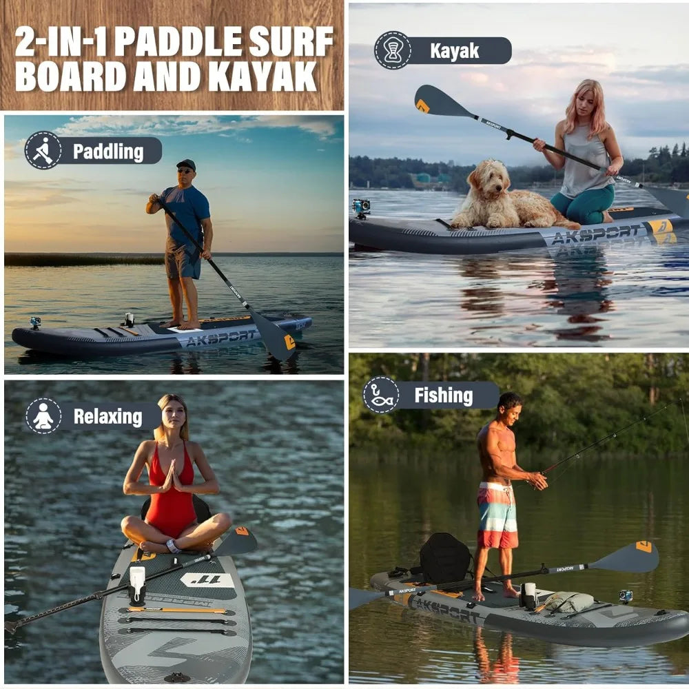 Popular Inflatable Stand Up Paddle Board, SUP with Acessories, Wide Stable Design, Non-Slip Deck