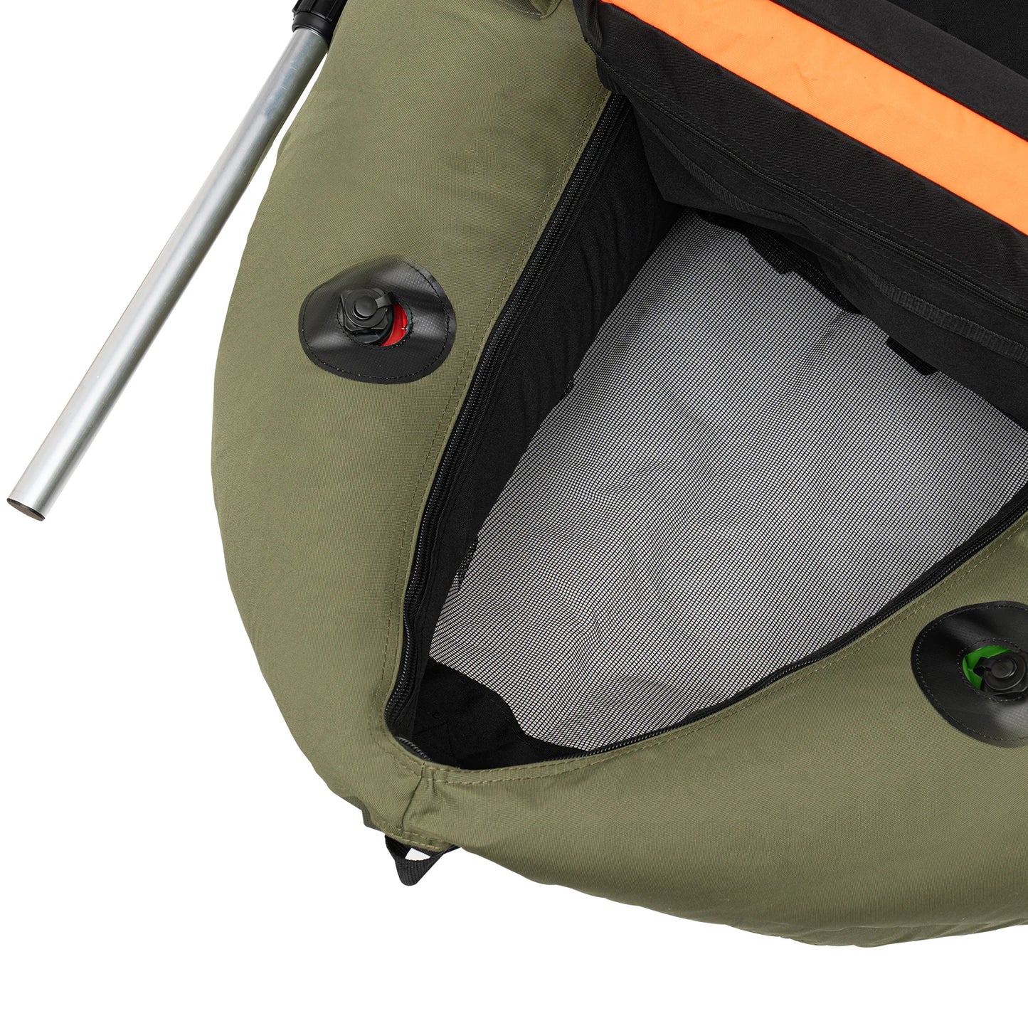 Inflatable Fishing Boat with Hand Air Pump Outdoor 136*105cm Max Capacity 286.6 lbs