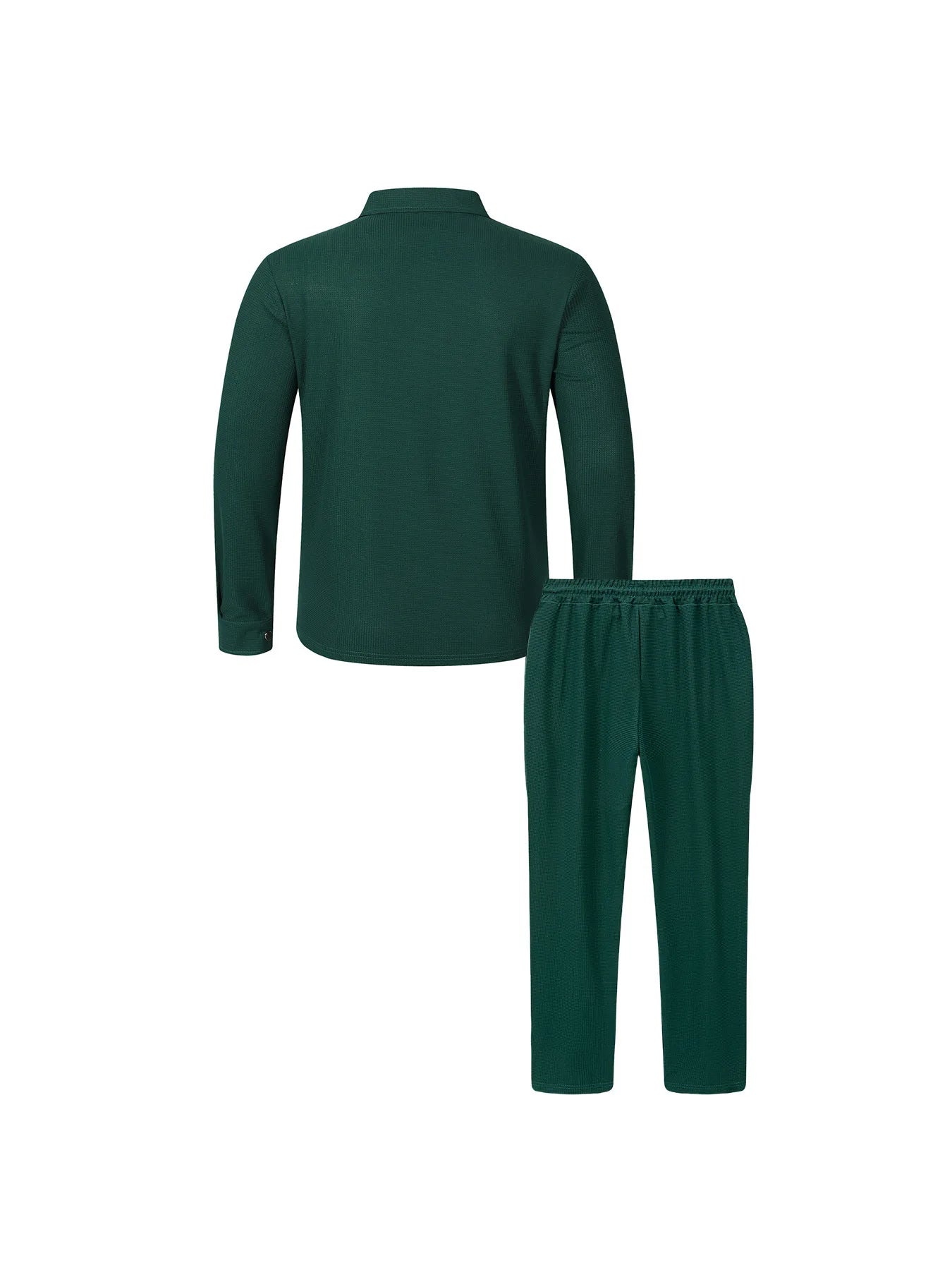 Luxury Men's Casual Flight Jacket Autumn Winter Two-Piece Set Cotton Blend Fiber Long Sleeve