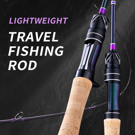 Ultralight Fishing Rod 6'/5'6" Spinning Casting 2 Pieces Stream Lightweight 24T High Carbon Fiber