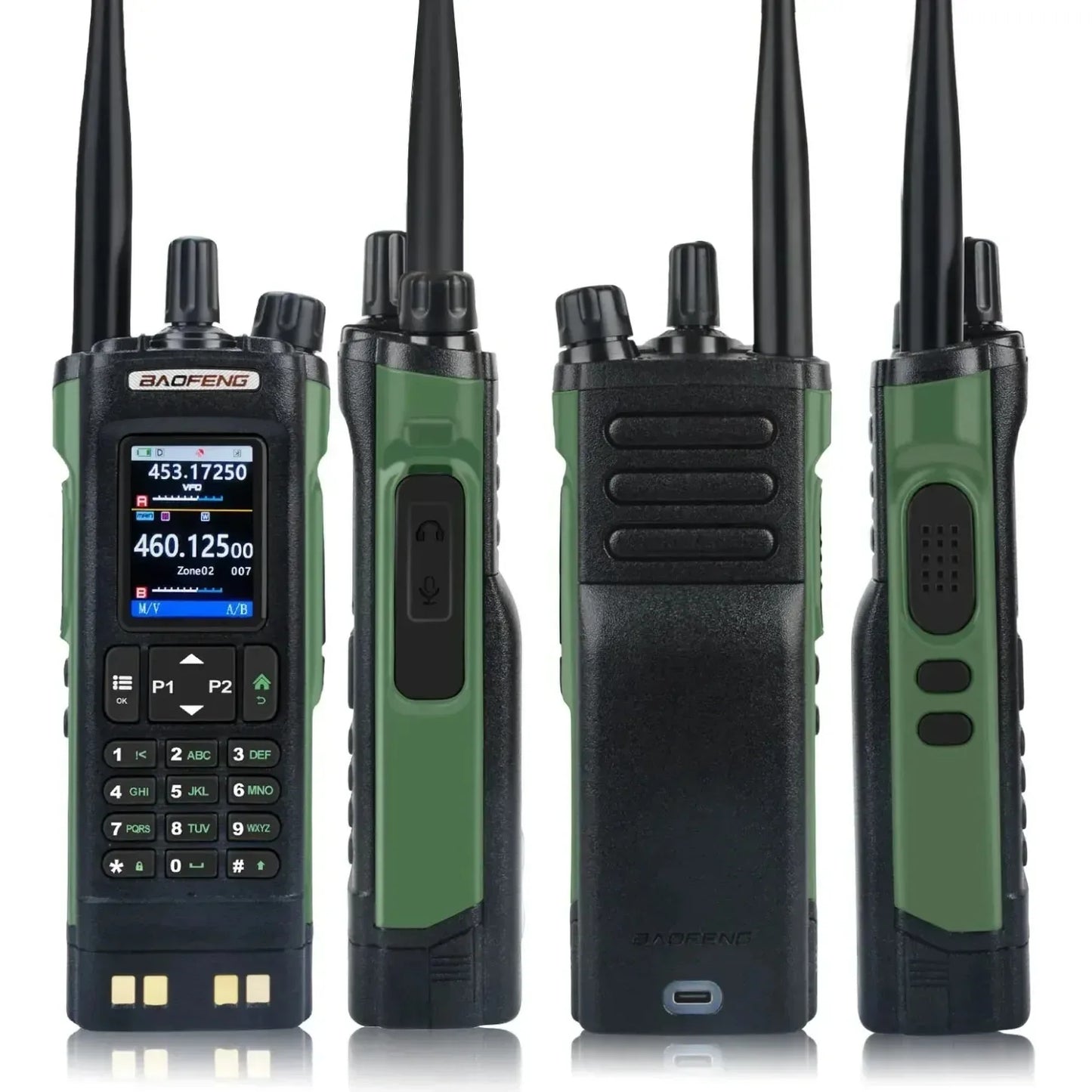 GPS Walkies Talkie AM FM Long Range Bluetooth Program10W Wireless Copy Frequency 1000CH 2-Way Radio