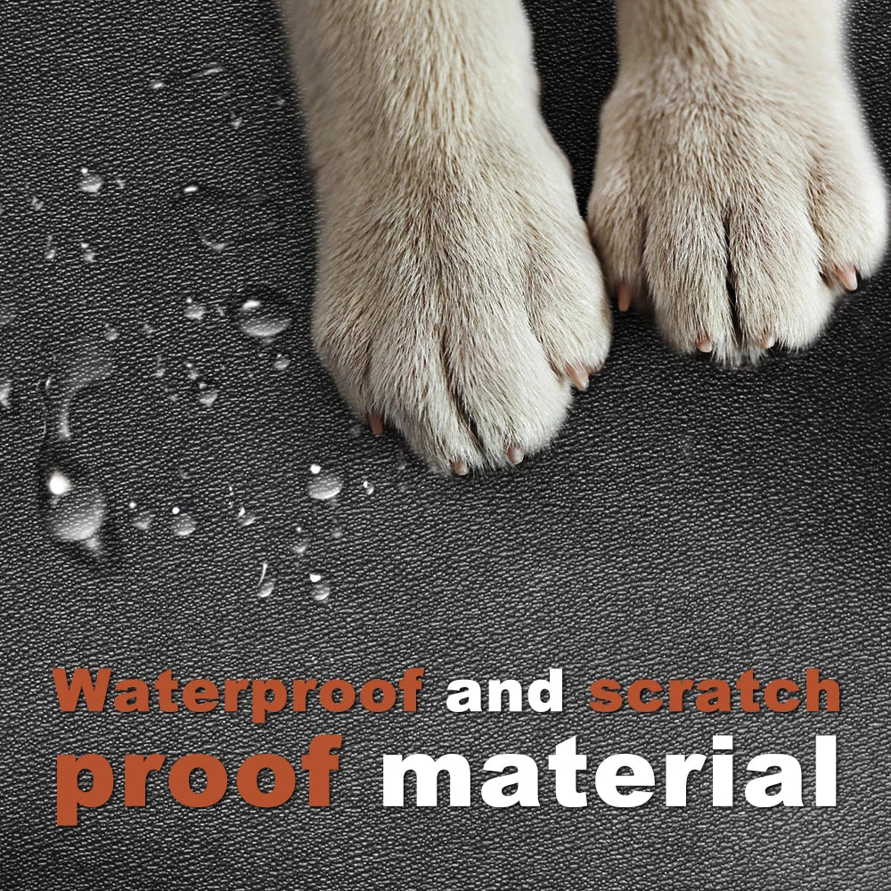 Back Seat Extender for Dogs Waterproof  Seat Cover, Hard Bottom Anti Scratch Car Protector Mat