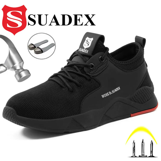 Men Work Safety Shoes Steel Toe Cap Anti-Smashing Puncture Proof Work Boots Non-Slip Breathable