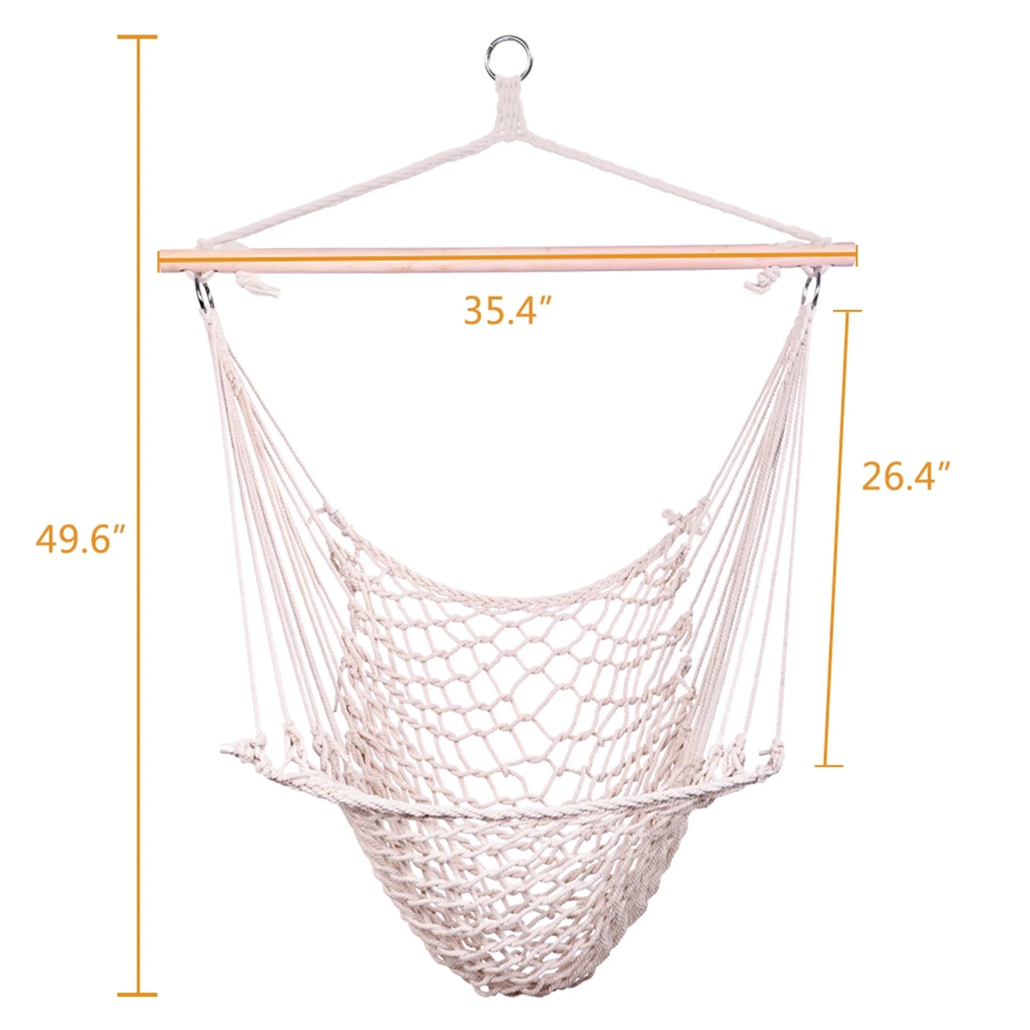 Nordic Style White Hammock Out-indoor Garden Dormitory Bedroom Hanging ChairSwinging Single Safety