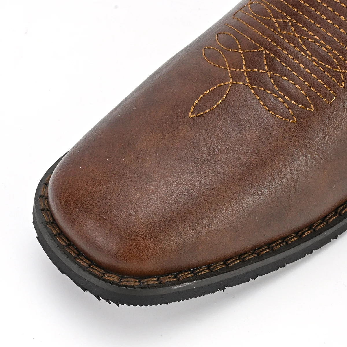 Men's Trendy High Top Cowboys Boots, Stars &Stripes, Non Slip Comfy Durable Outdoor Travel,Walking