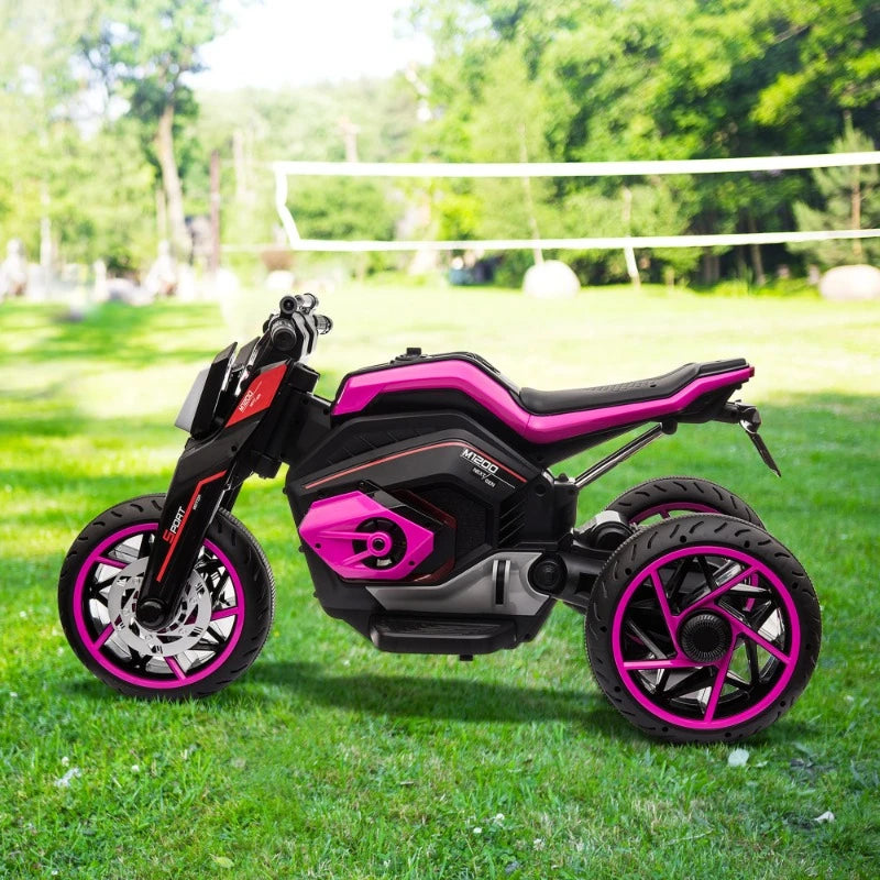 12V Three-wheel Ride On Motorcycle, elec. w/horns, LED Lights, kids  3-8 Years