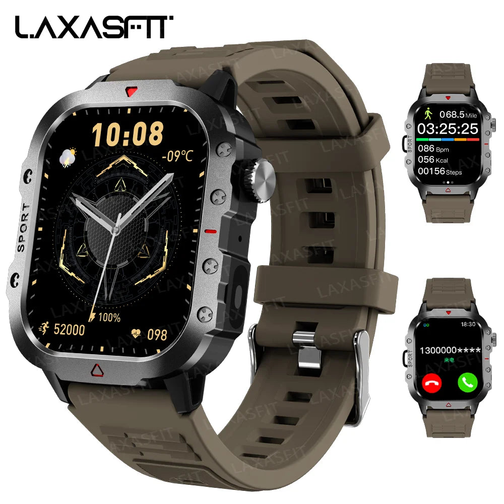 Smart Watch Bluetooth Voice Call LED Flashlight Health Monitor Outdoor Sports Smart