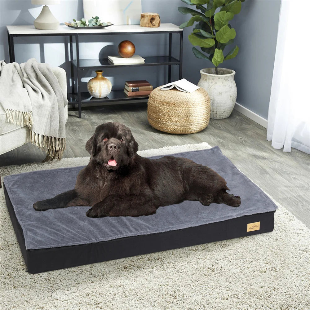 Large Orthopaedic Waterproof Cushion Pet Mattress 2 In 1 Pet Dog Crate Bed with Removable Cover