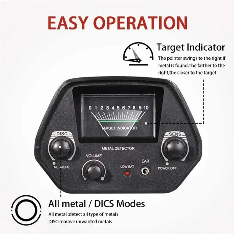 LCD High Accuracy Professional Metal Detectors Waterproof Detect gold & metals