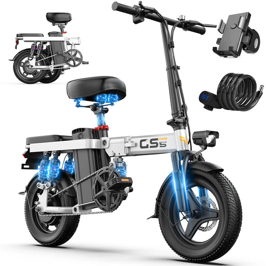 E-Bike for Adults Teen-Folding,750W Peak Motor,20+MPH 35 Miles,Commuter 48V 15AH Removable Battery
