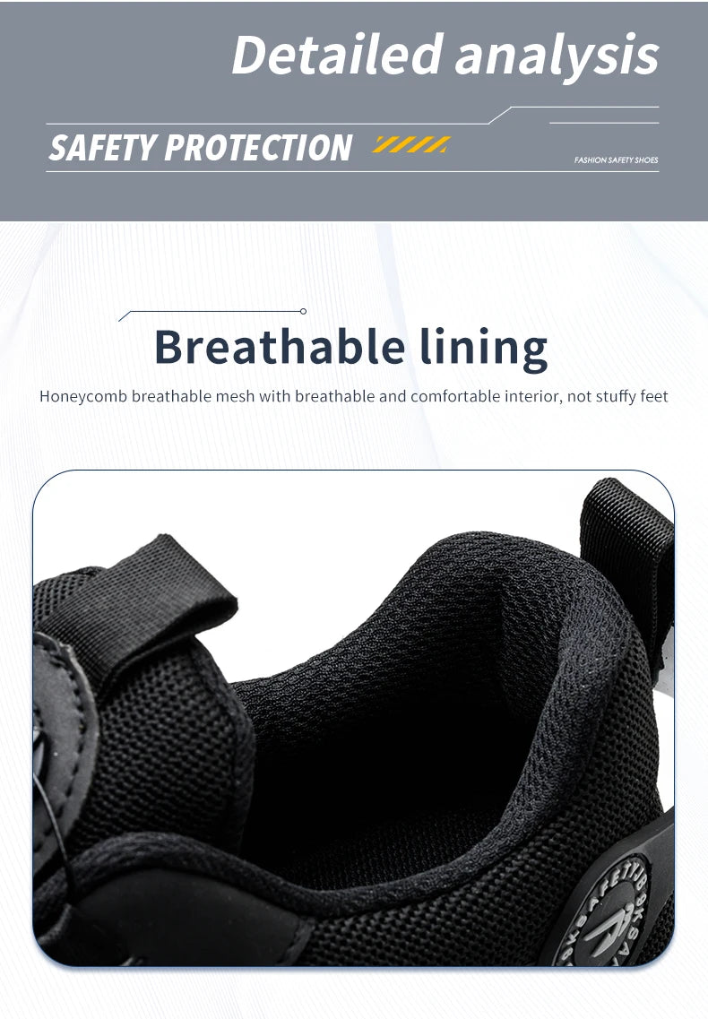 Breathable lace-free soft sole comfortable anti-smash anti-puncture labour insurance shoes