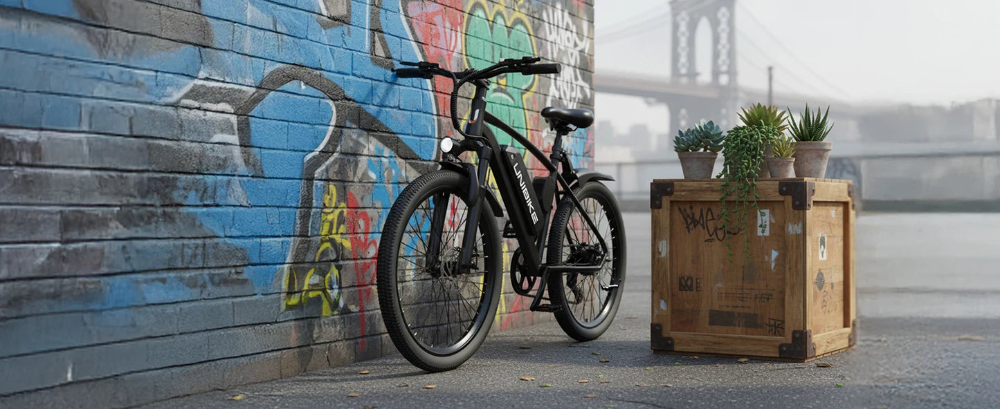 26'' E-Bike, Adults,750W Peak Motor Mountain,22MPH, upto45 Miles,7-Speed,Removable Battery