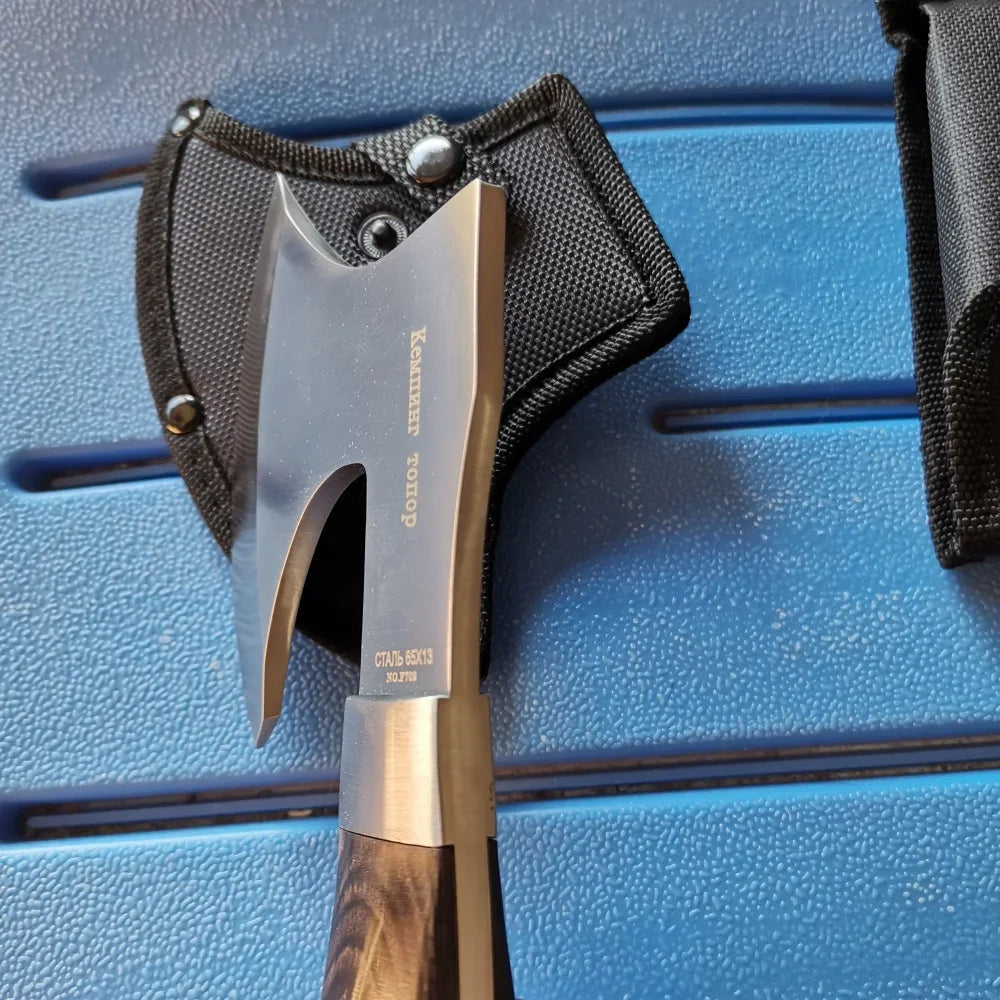 Stainless Steel Axe & Folding Knife Combo Set: High-Performance Outdoor Adventures, Camping & Hiking