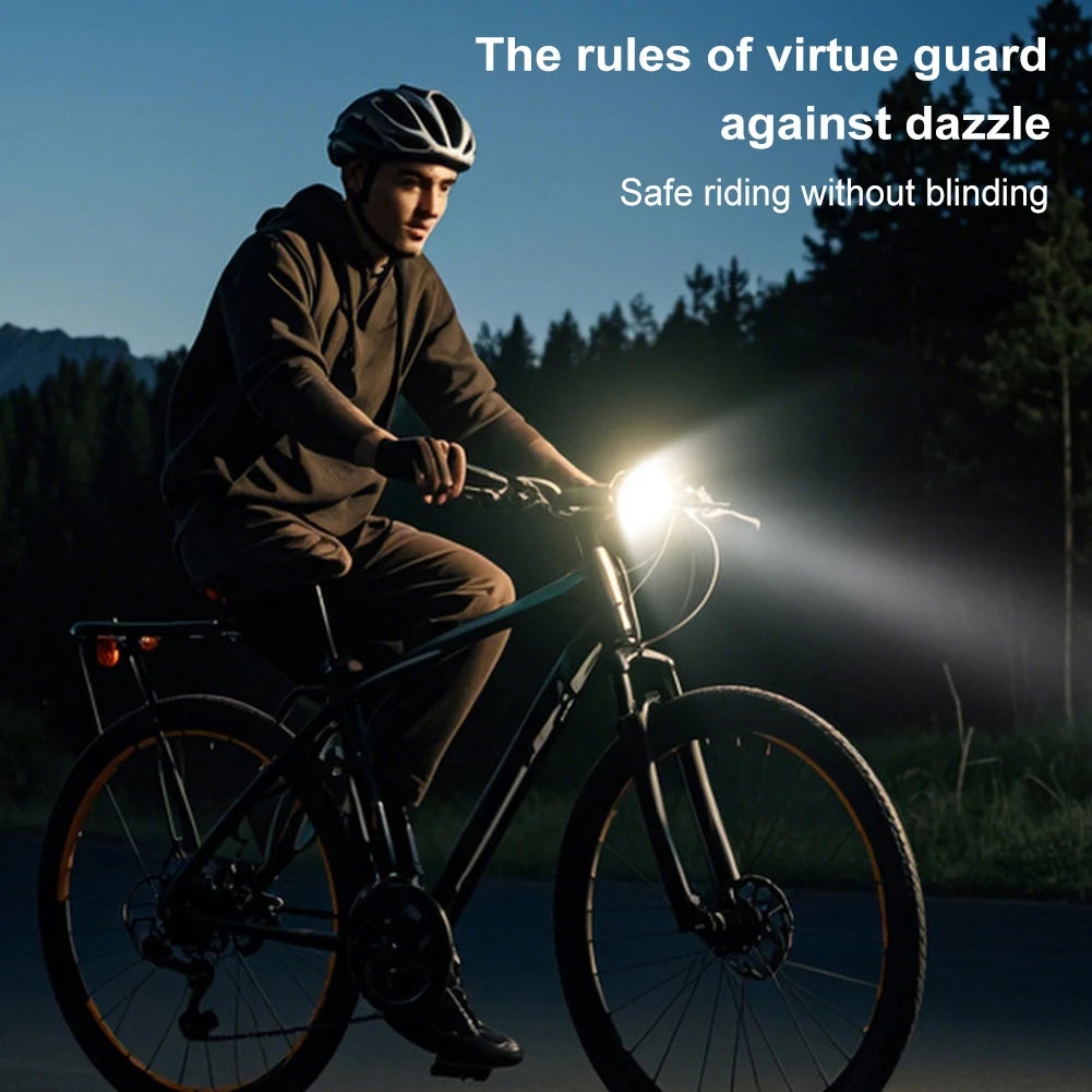 Solar Bike Front Light USB Recharge,Safety Front Lamp, Display High Brightness ,Night Riding