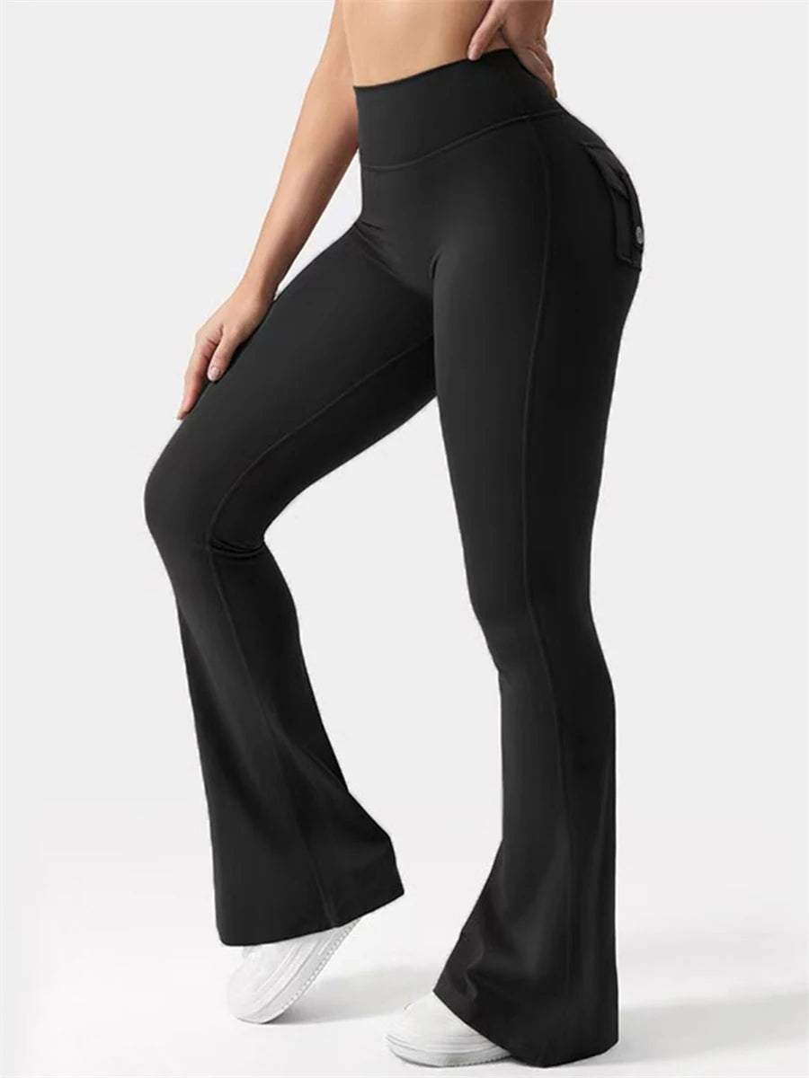 Women s High Waist Yoga Leggings, Pockets Tummy Control Workout Running Stretchy Booty Leggings
