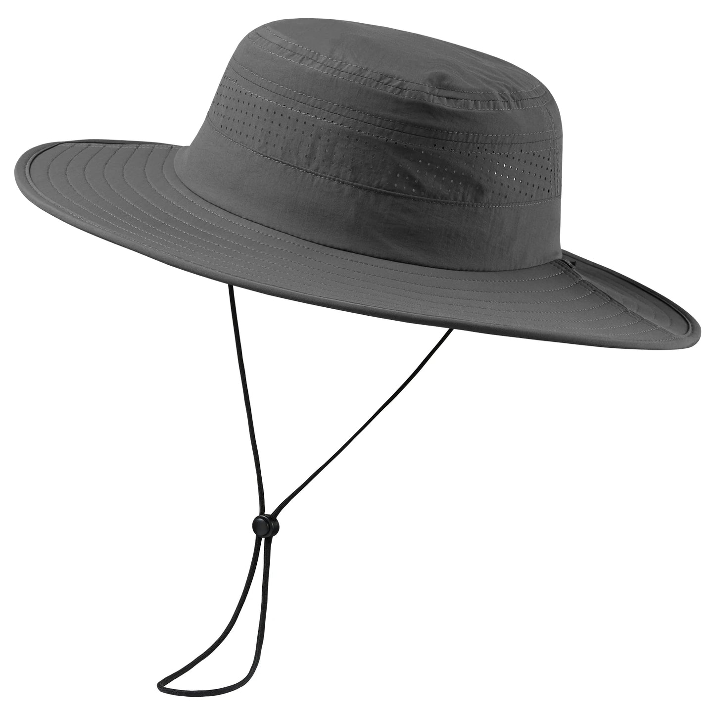 UPF 50+ Foldable Brim Water-Resistant Sun Bucket Hat with Perforated Mesh Adjust for Men Women