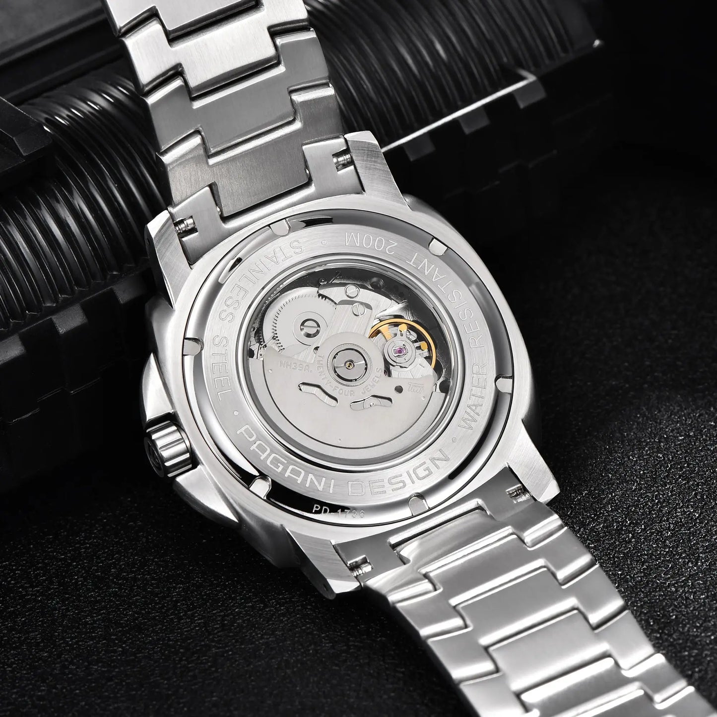 PAGANI Men's Mechanical Watch - Sapphire Crystal, Stainless Steel, Waterproof Stylish Wristwatch