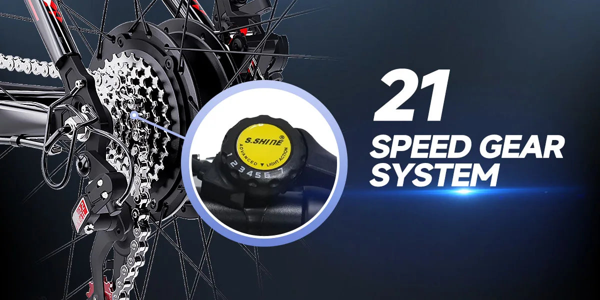 26" E- Bike Mountain Bike With 1000w Peak Motor Electric Dirt Bike With Great Climbing Ability