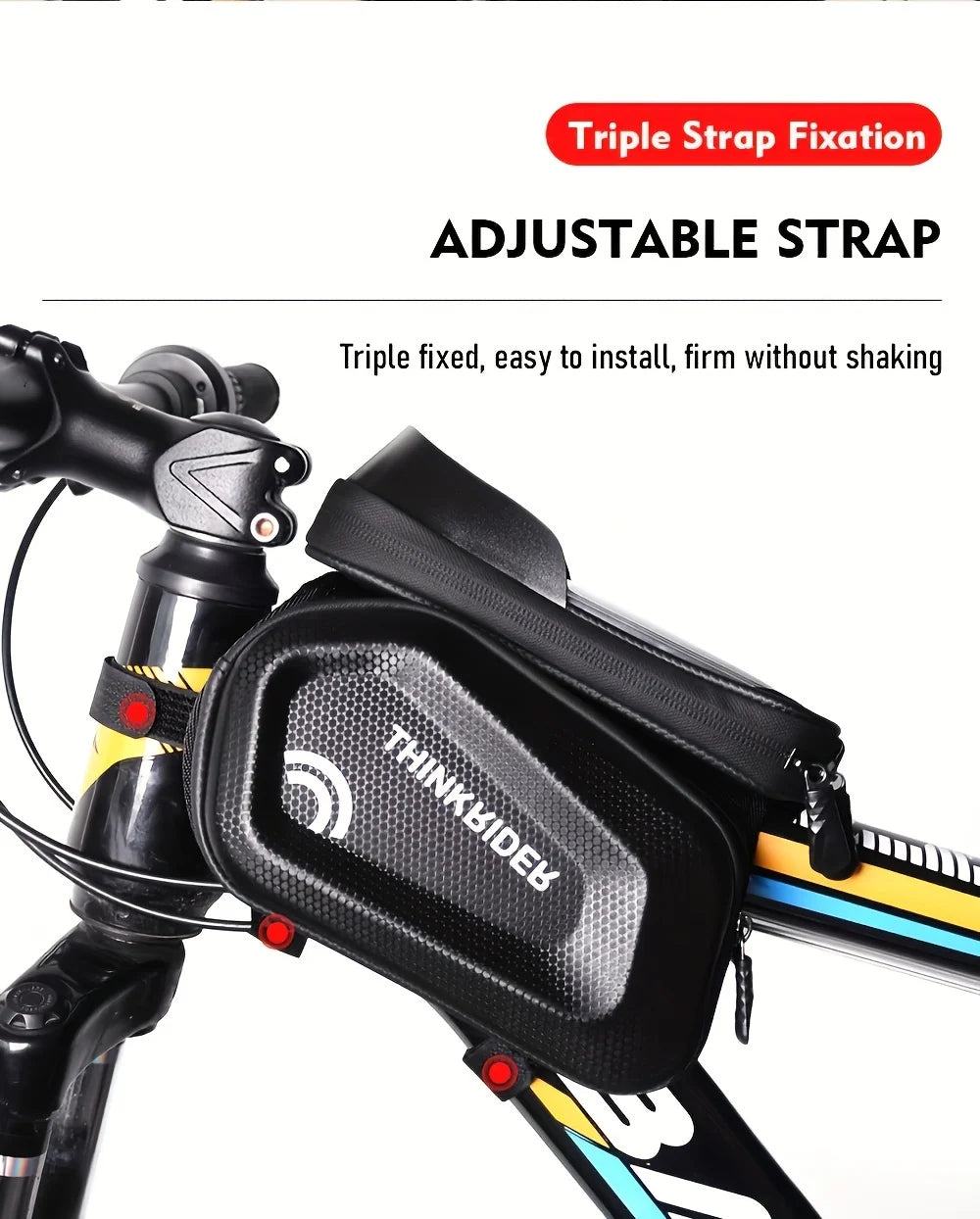 Bike Bag Frame Front Top Tube Cycling Bag Waterproof 7in Phone Case Touchscreen Bag MTB Pack