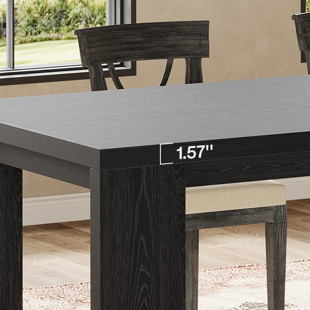Tribesigns 86.61-Inch Dining Table for 6-8 People, Modern Long Kitchen Table,Pedestal Base, indoor