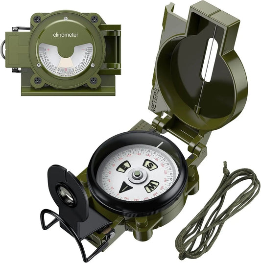 Professional Military Compass,3000 Gauss,Waterproof, Carry Bag,Navigation,Hiking,Camping,Hunting.
