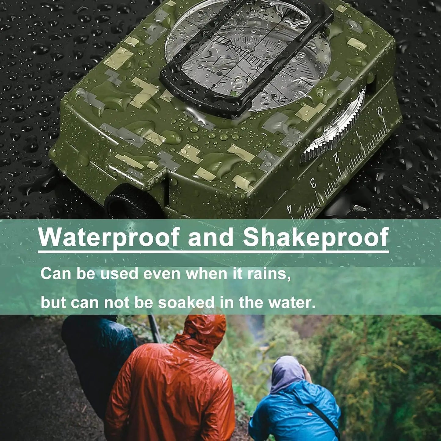 Compass, Military, Waterproof, Sighting, Bubble Levels, Carrying Bag, Hiking, Climbing, Biking.