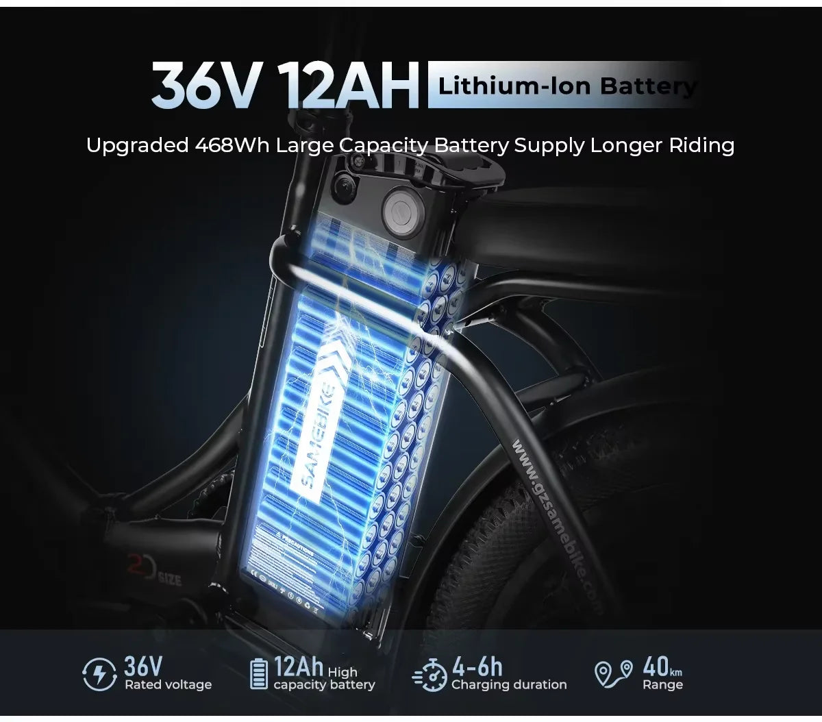 E-bike CY20 350W Motor 36V12AH Removable Battery ,Folding Range 40km 20-inch Tire City Road