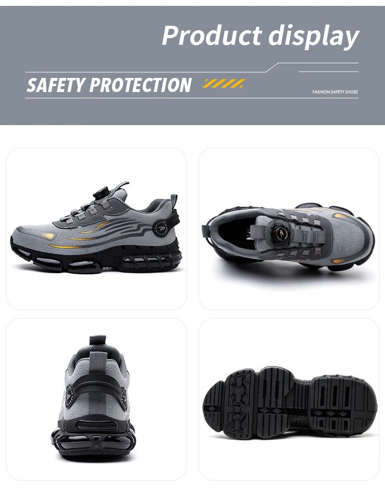 Breathable lace-free soft sole comfortable anti-smash anti-puncture labour insurance shoes