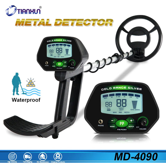 MD-4090 Metal Detector Professional  LCD Treasure Gold Detector High Precise Search