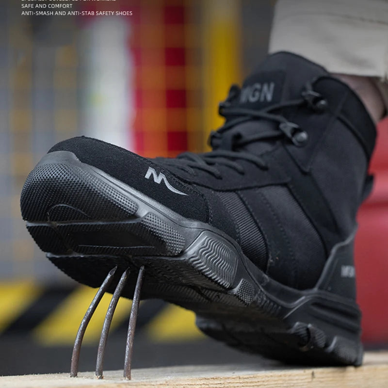 Boots Indestructible Safety Men Steel Toe  Puncture-Proof Sneakers; Women Non Slip Work Shoes