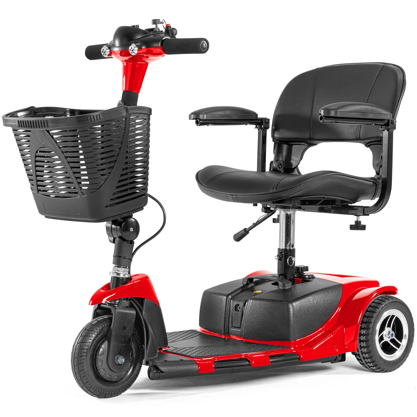 Electric 3 Wheel Mobility Scooter, Lighting Damping Front, Rear Hub Brakes Electric Tricycle