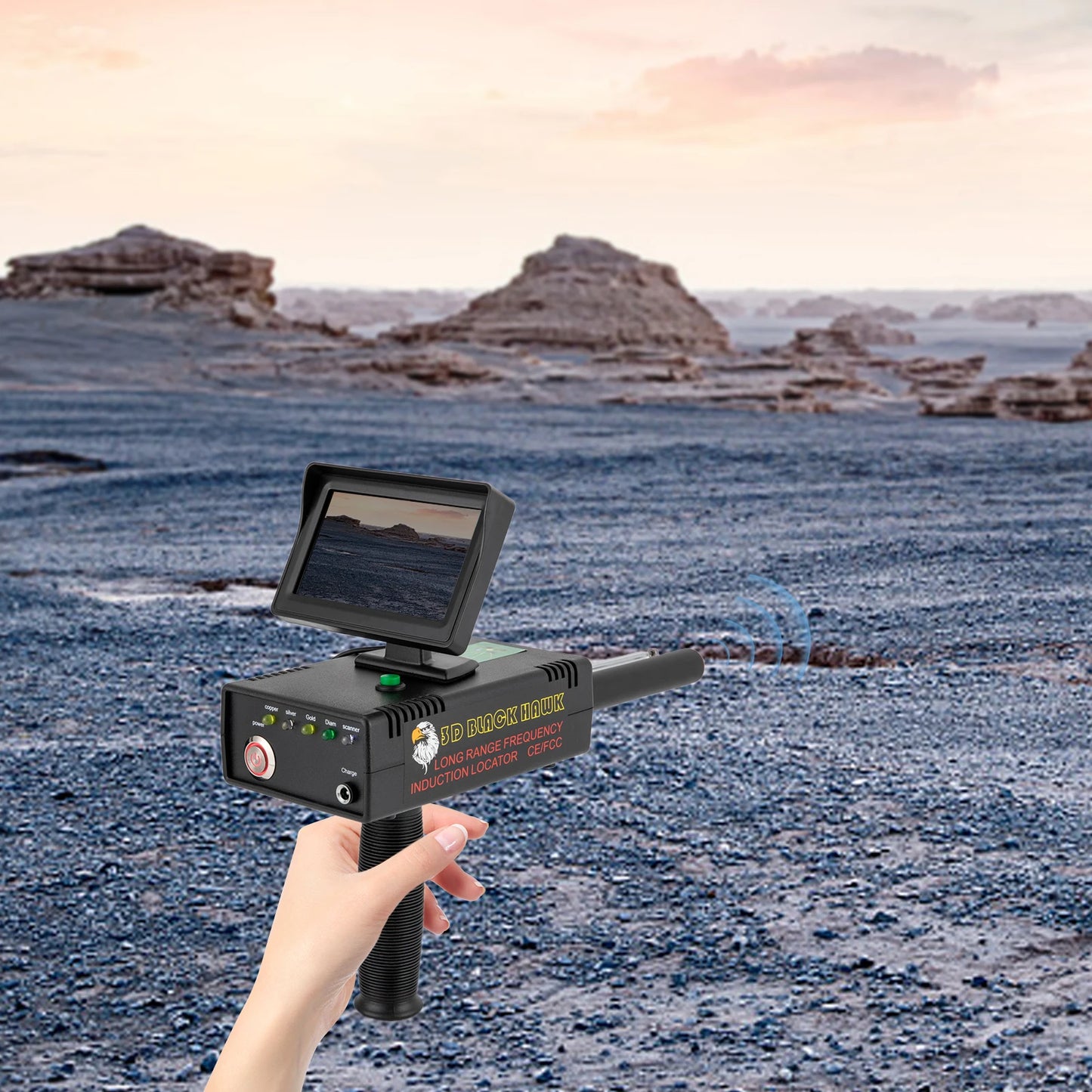 Metal Detector 3D LED Display Gold Finder Underground 30m Treasure Scanner Silver Copper Diamond