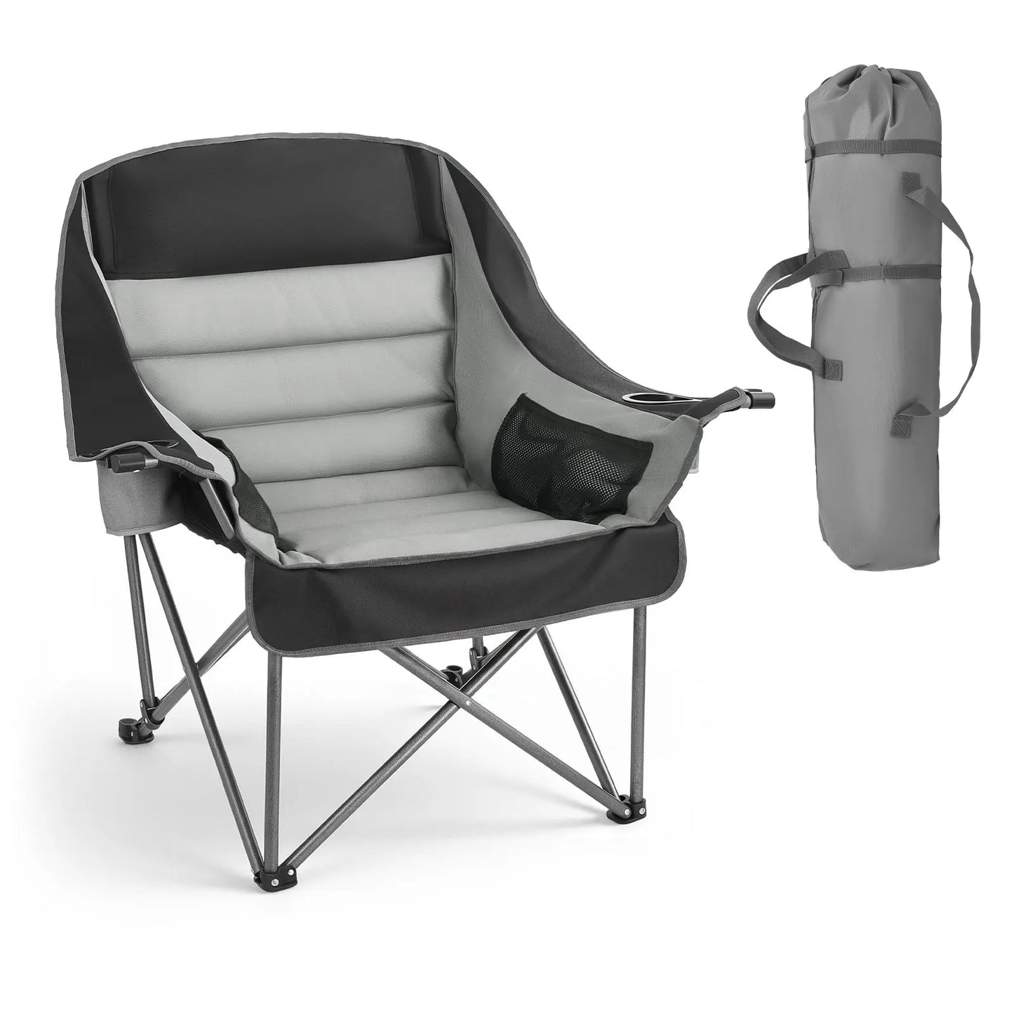 Lg.Camping Chairs 450lbs Heavy Duty Portable Padded Folding Camp Chairs w/Carry Bag