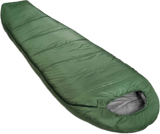 20°F Cold Weather Mummy Sleeping Bag, 82x33 Inches, Waterproof & Lightweight for Camping Hiking