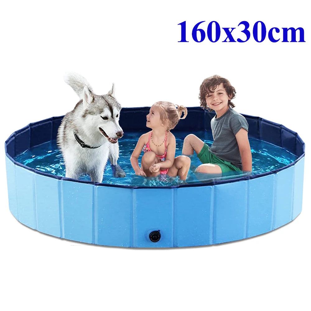 Dog Swimming Pool & Pool Cover Portable Plastic Grooming Tub scratch Resistance
