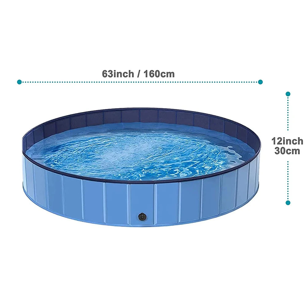 Dog Swimming Pool & Pool Cover Portable Plastic Grooming Tub scratch Resistance