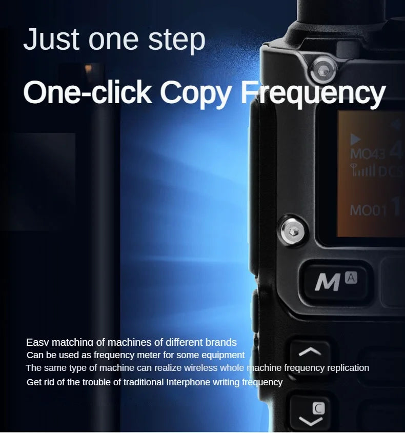 Walkie Talk5W Air Band Radio Type C Charge UHF VHF DTMF FM Scrambler NOAA Wireless Frequency 2Way CB