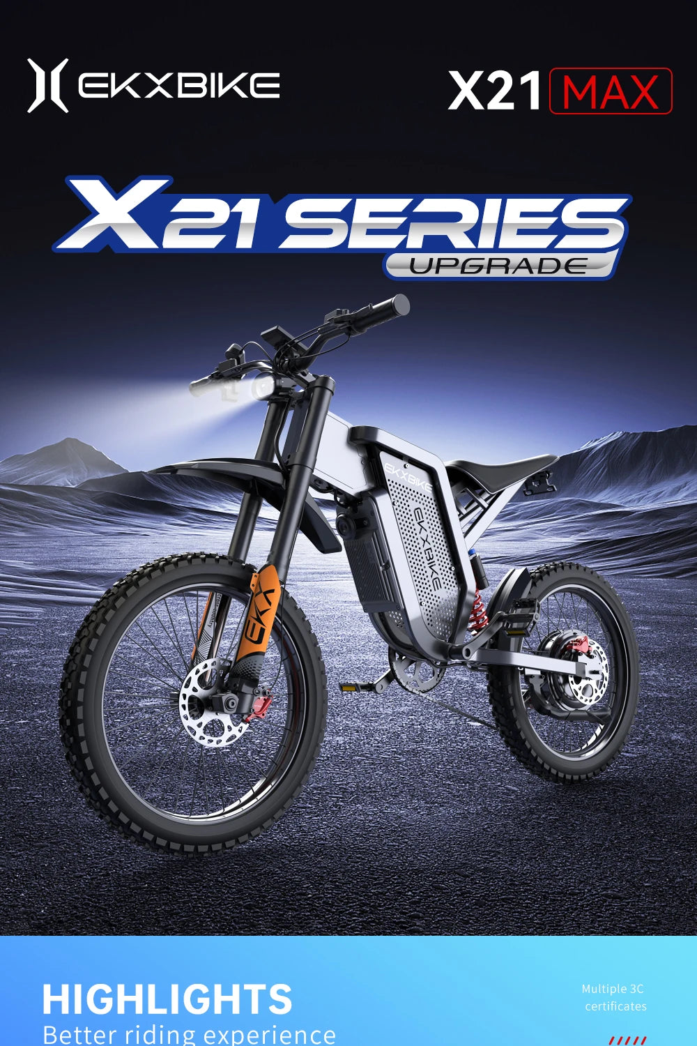 Max E-Motorcycles 3000W Brushless Gearless Motors 60V30AH Lithium Battery Speed 85Kmh Adult Off Road