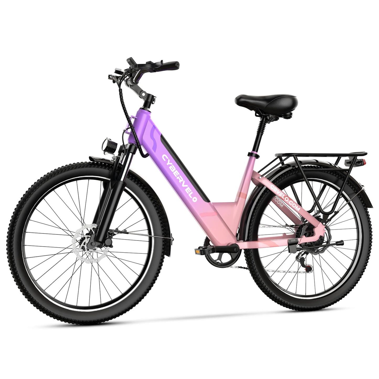 26" Electric E Bike with 7-Speed,1000 Peak, Adults,up 80 Miles Removable Battery