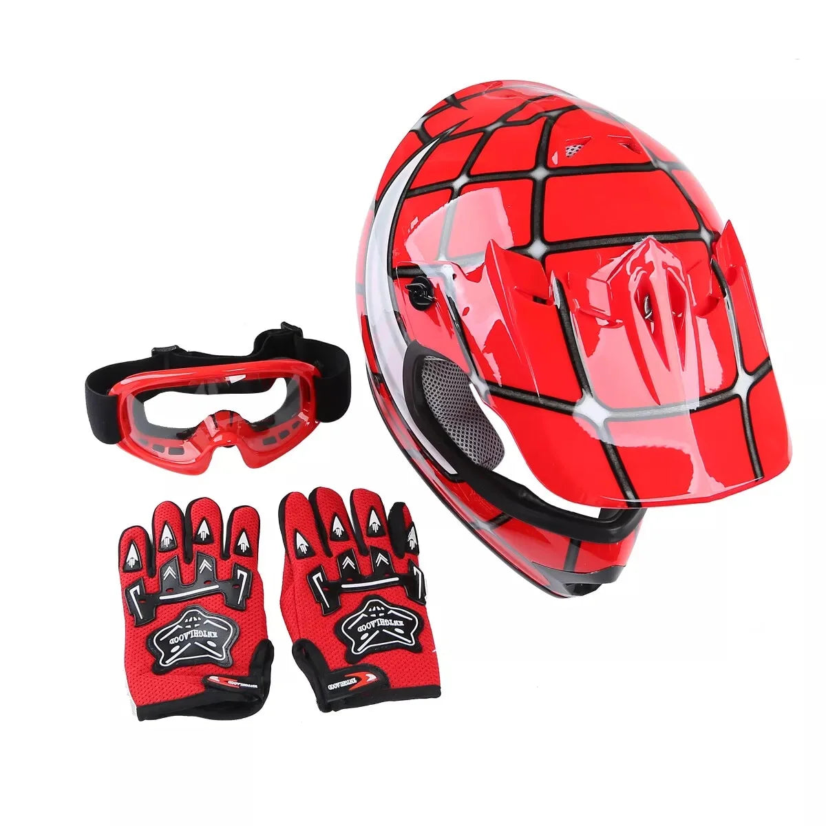 DOT Youth Helmet Child Kid Motocross Full Face Offroad Dirt Bike ATV S/M/L/XL