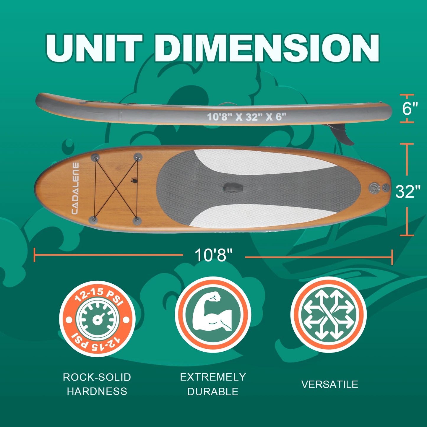 CADALENE Inflatable Paddle Board, Stand Up,adult, Sup Board with Premium Sup Accessories