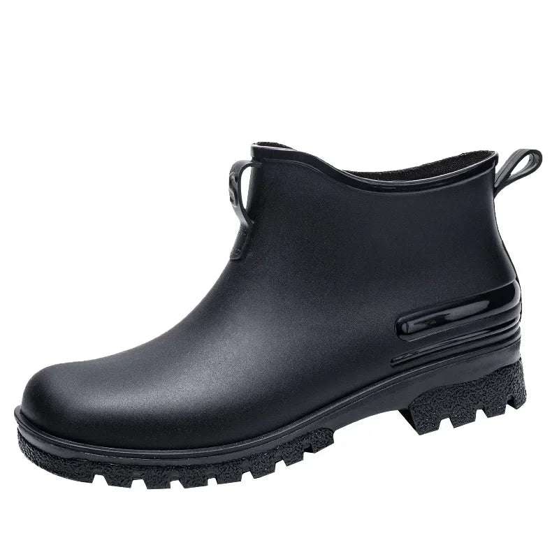 Thickened Style Outdoor Waterproof Non-Slip Portable Rain Boots Short Tube Ladies/MAN Rain Shoes
