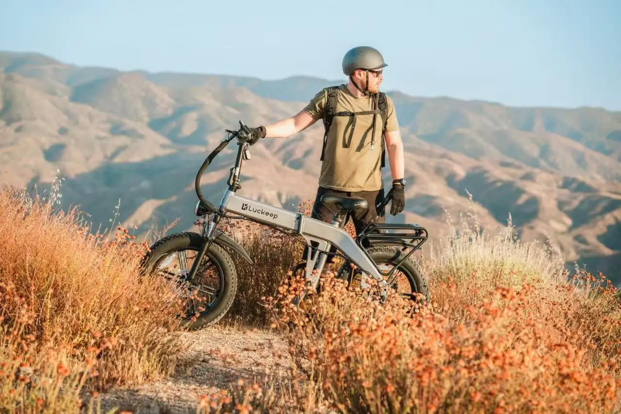X1 Folding Electric Bike Adults 1500W Peak Motor,30 60 Miles,720WH Battery 20" x 4.0" Fat Tire Fold