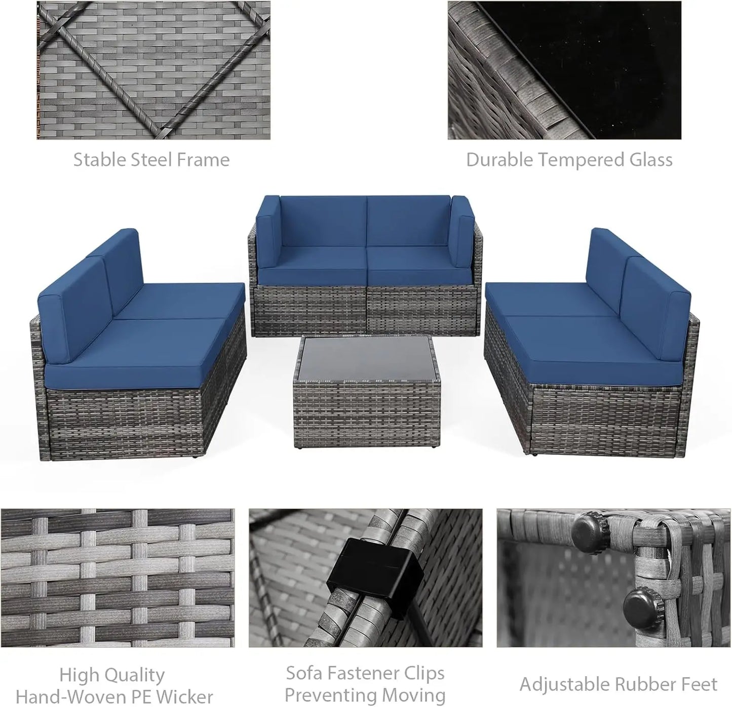 Outdoor Sectional Furniture Chair Set