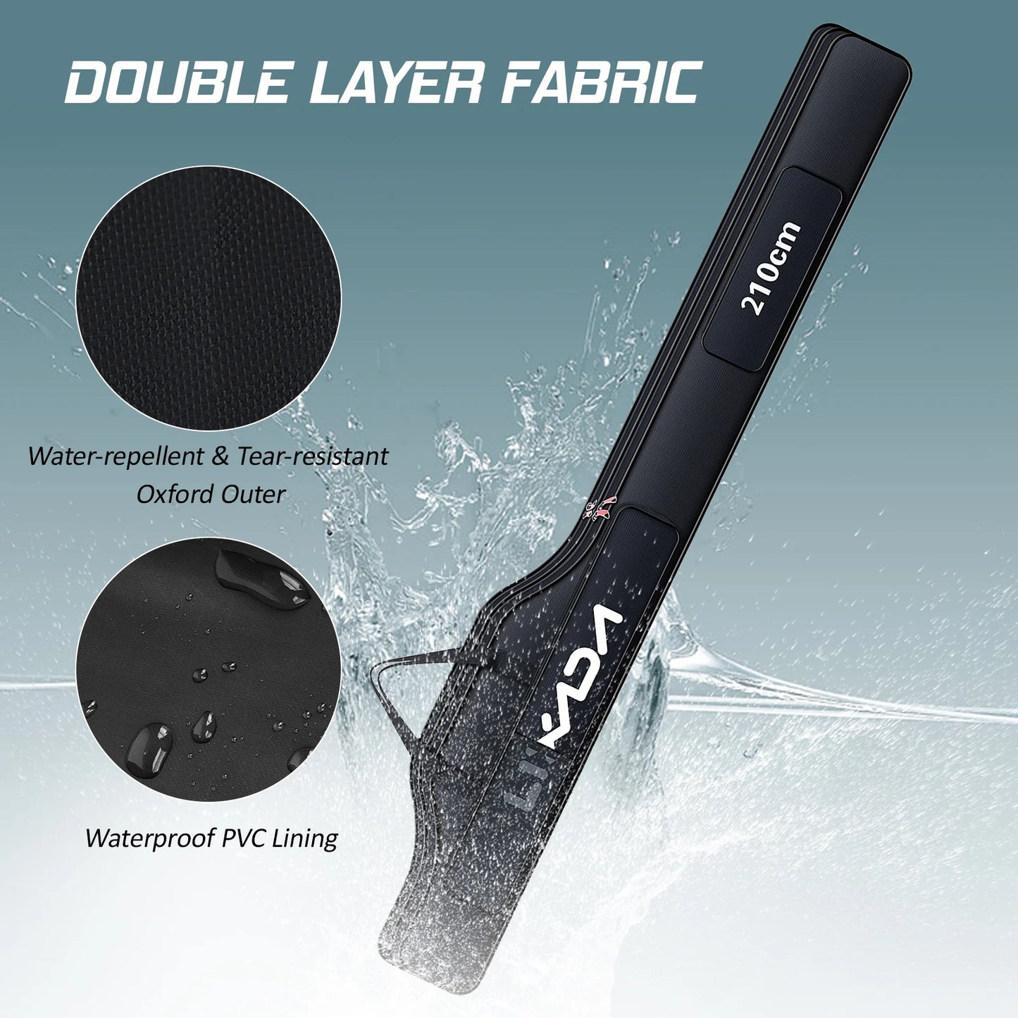 170cm Portable Folding Fishing Rod Reel Bag