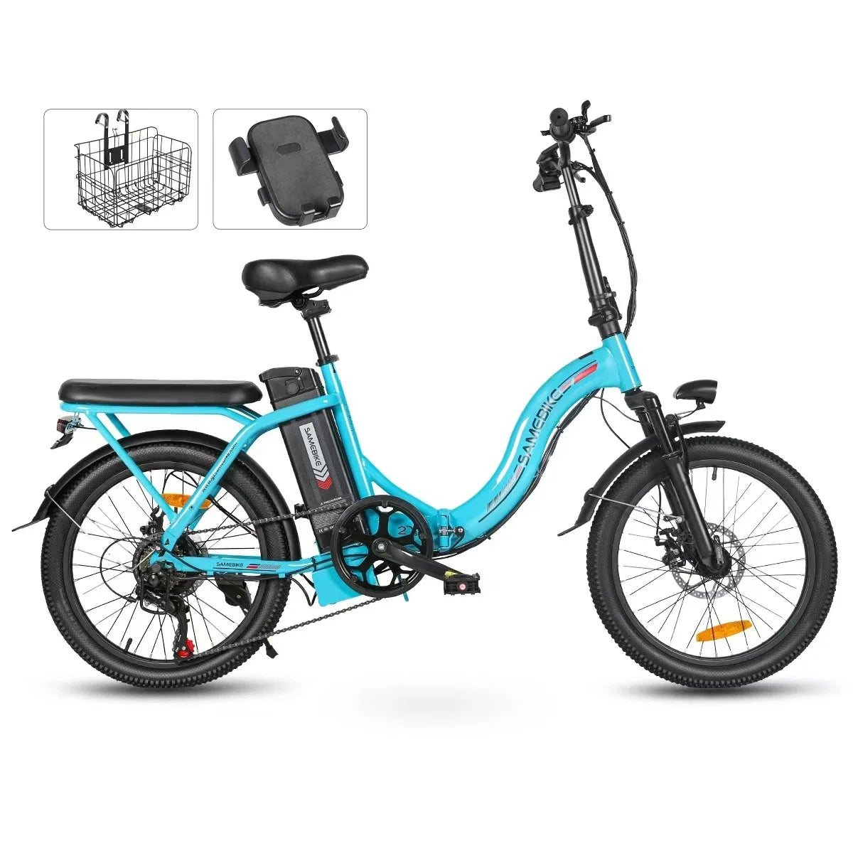E-bike CY20 350W Motor 36V12AH Removable Battery ,Folding Range 40km 20-inch Tire City Road