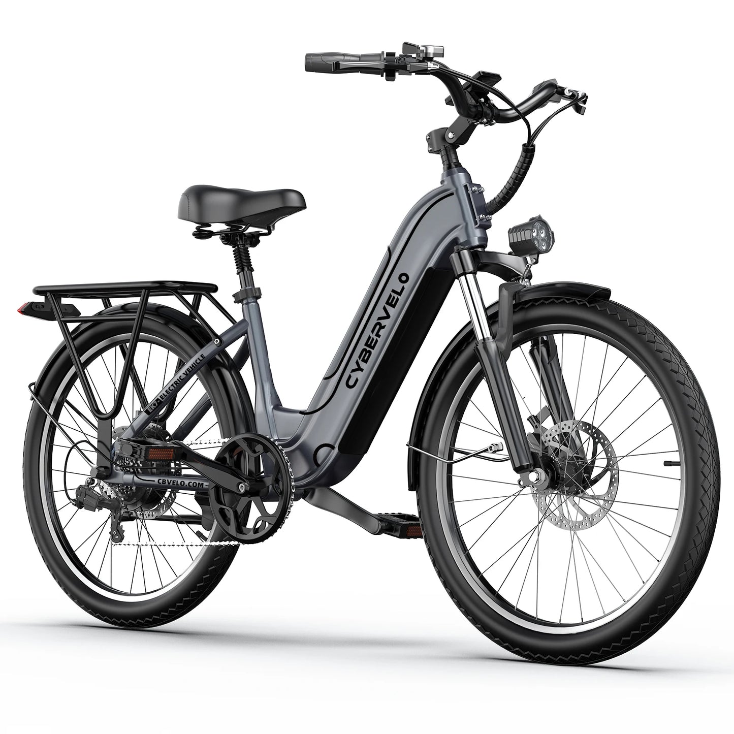 1000 Peak E-Bike for Adults,up 80 Miles Removable Battery,26" , 7-Speed,Adult back cargo rack