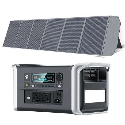 1600W Solar Generator 1024Wh Backup LiFePo4 Battery  & 200W Panel RV Camping Travel Blackout