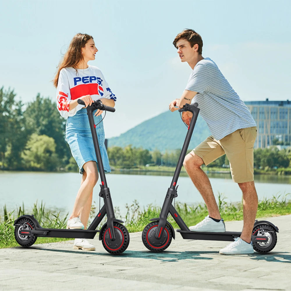 350W Foldable Elec Scooter Adults Teens,Explosion-proof Tires,Dual Brake System,Light APP Support